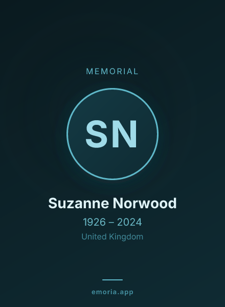 Memorial portrait of Suzanne Norwood