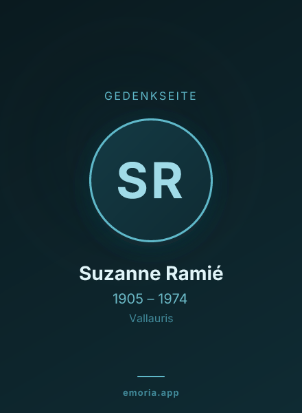 Gedenkportrait von Suzanne Ramié
