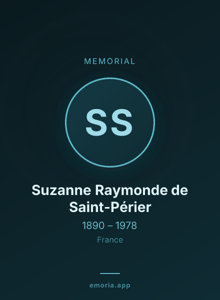 Memorial portrait of Suzanne Raymonde de Saint-Périer