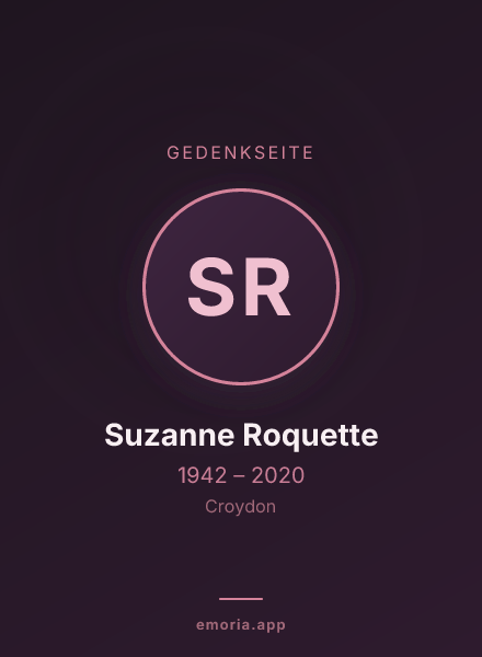 Gedenkportrait von Suzanne Roquette