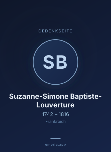 Gedenkportrait von Suzanne-Simone Baptiste-Louverture