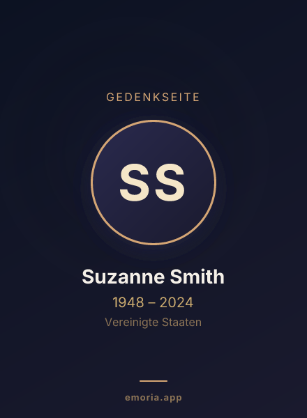 Gedenkportrait von Suzanne Smith