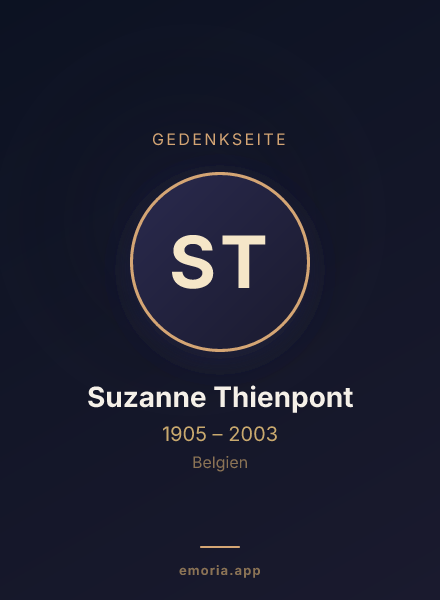 Gedenkportrait von Suzanne Thienpont