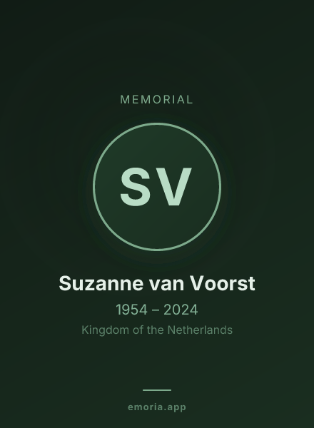 Memorial portrait of Suzanne van Voorst