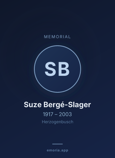 Memorial portrait of Suze Bergé-Slager