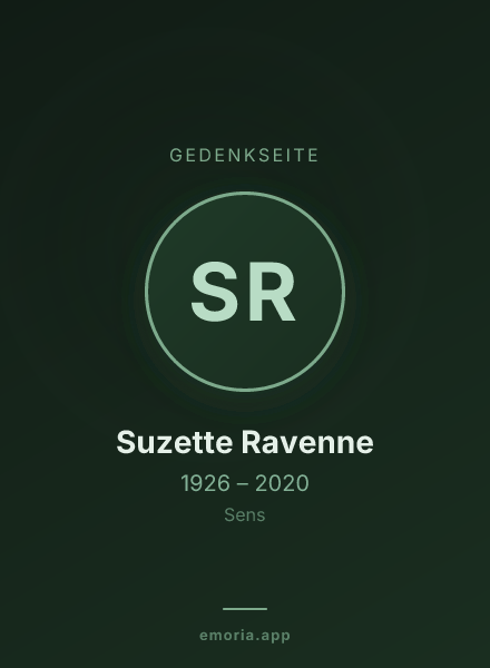 Gedenkportrait von Suzette Ravenne