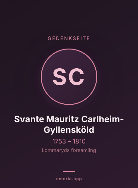 Gedenkportrait von Svante Mauritz Carlheim-Gyllensköld