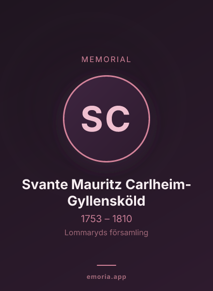 Memorial portrait of Svante Mauritz Carlheim-Gyllensköld