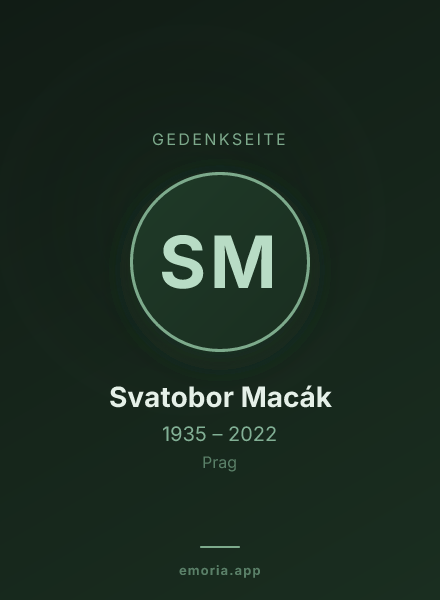 Gedenkportrait von Svatobor Macák