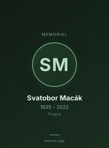 Memorial portrait of Svatobor Macák