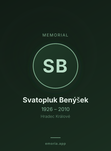 Memorial portrait of Svatopluk Benýšek