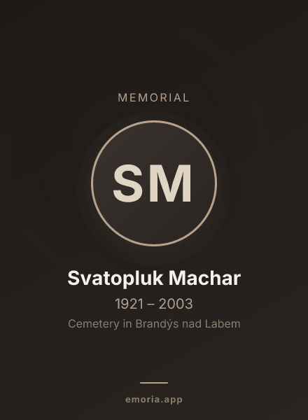 Memorial portrait of Svatopluk Machar