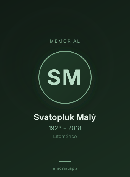 Memorial portrait of Svatopluk Malý