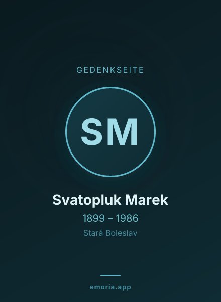 Gedenkportrait von Svatopluk Marek