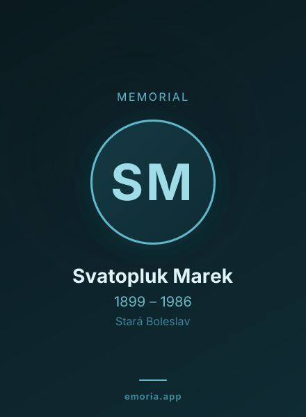 Memorial portrait of Svatopluk Marek