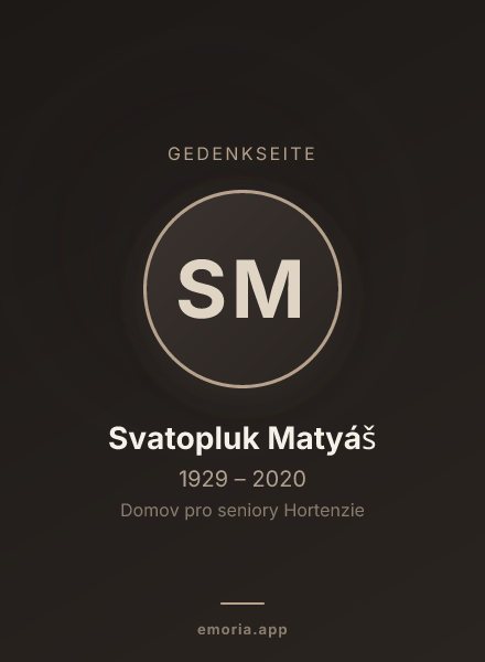 Gedenkportrait von Svatopluk Matyáš
