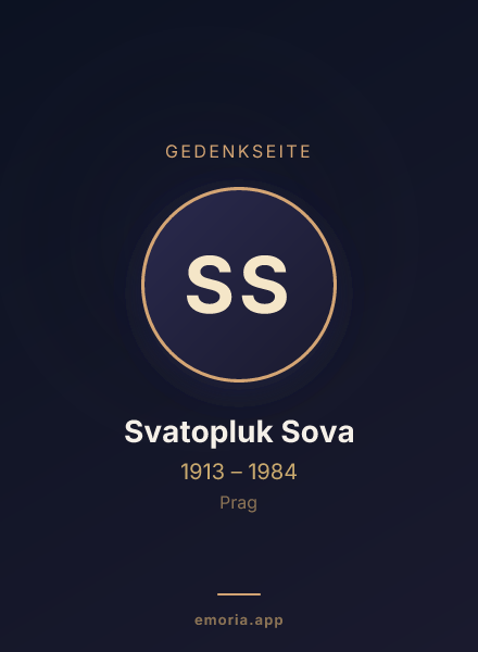 Gedenkportrait von Svatopluk Sova