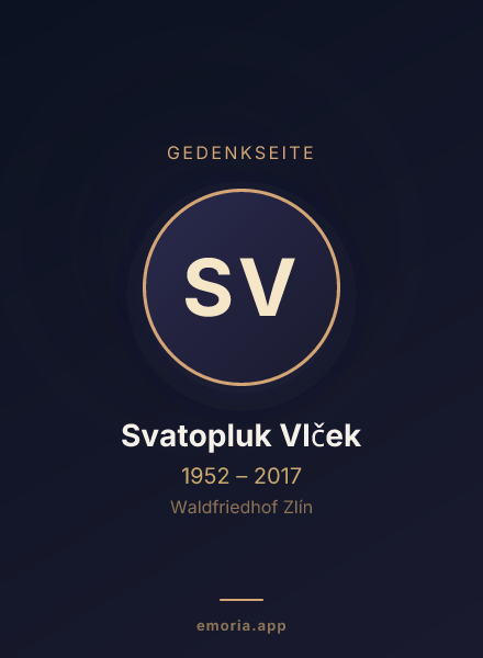 Gedenkportrait von Svatopluk Vlček