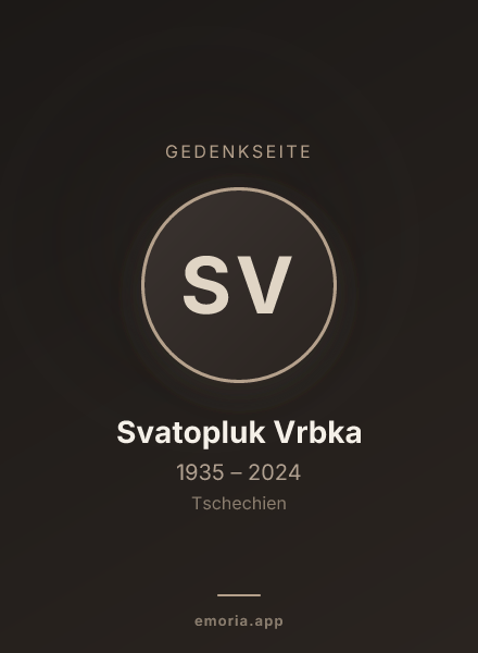 Gedenkportrait von Svatopluk Vrbka