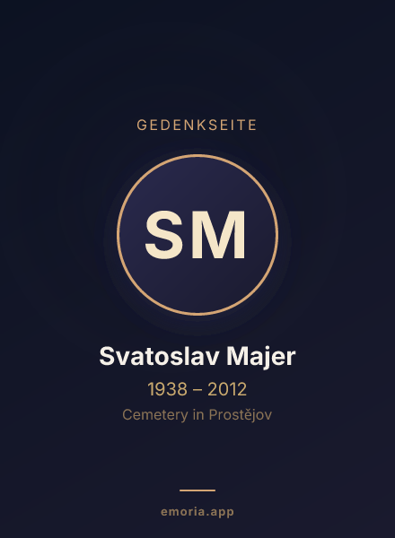 Gedenkportrait von Svatoslav Majer