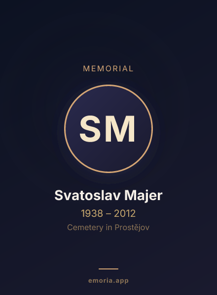 Memorial portrait of Svatoslav Majer