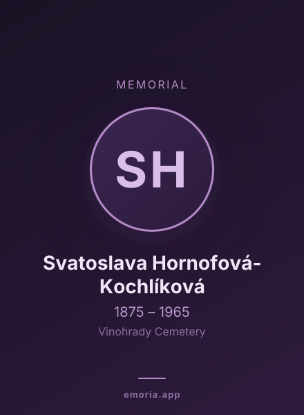 Memorial portrait of Svatoslava Hornofová-Kochlíková