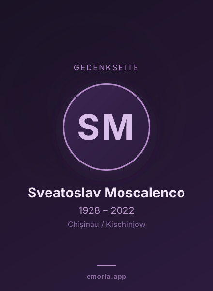 Gedenkportrait von Sveatoslav Moscalenco