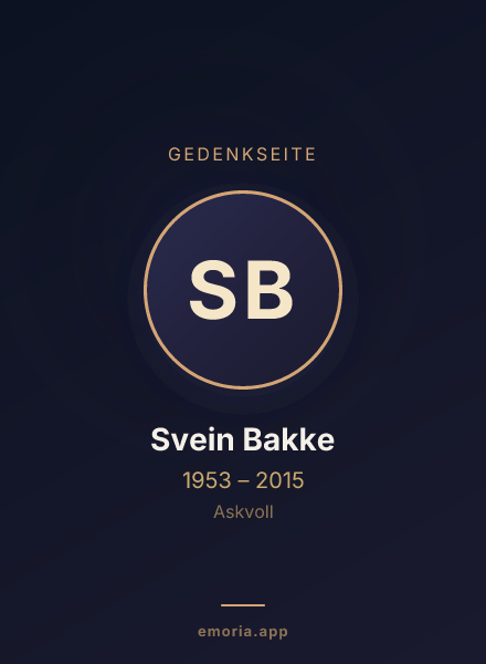Gedenkportrait von Svein Bakke