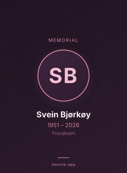 Memorial portrait of Svein Bjørkøy