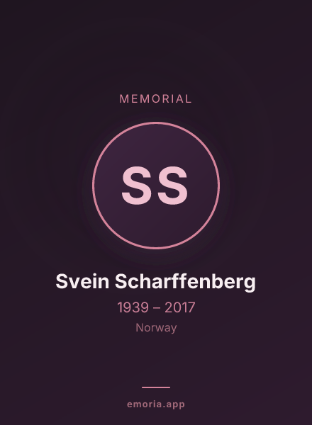 Memorial portrait of Svein Scharffenberg