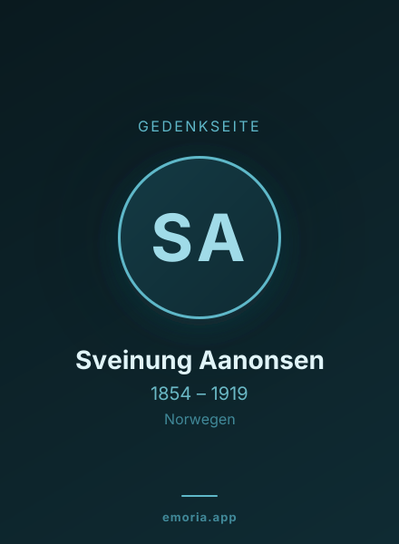 Gedenkportrait von Sveinung Aanonsen