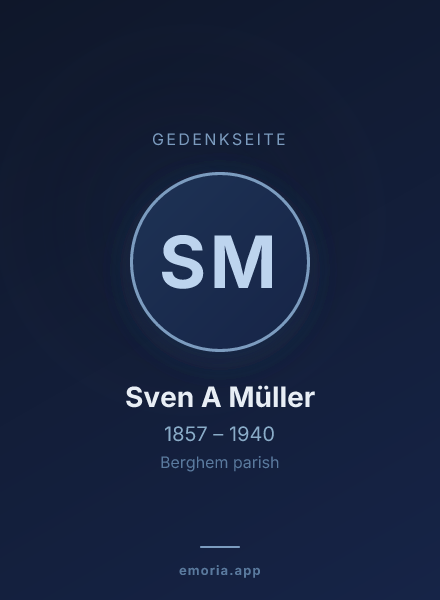 Gedenkportrait von Sven A Müller
