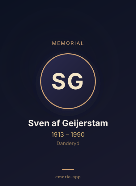 Memorial portrait of Sven af Geijerstam