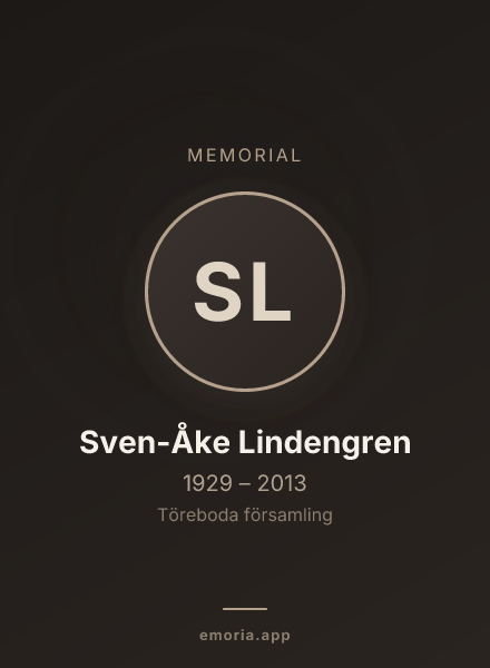 Memorial portrait of Sven-Åke Lindengren
