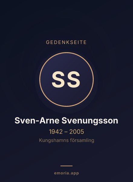 Gedenkportrait von Sven-Arne Svenungsson