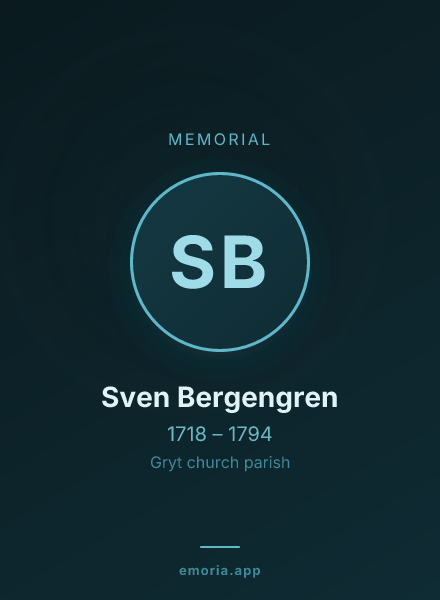 Memorial portrait of Sven Bergengren