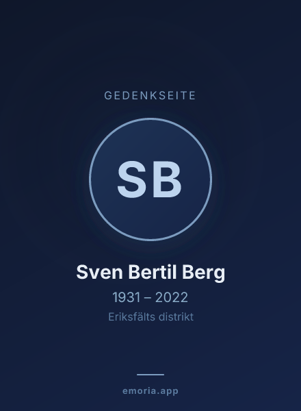 Gedenkportrait von Sven Bertil Berg