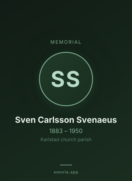 Memorial portrait of Sven Carlsson Svenaeus