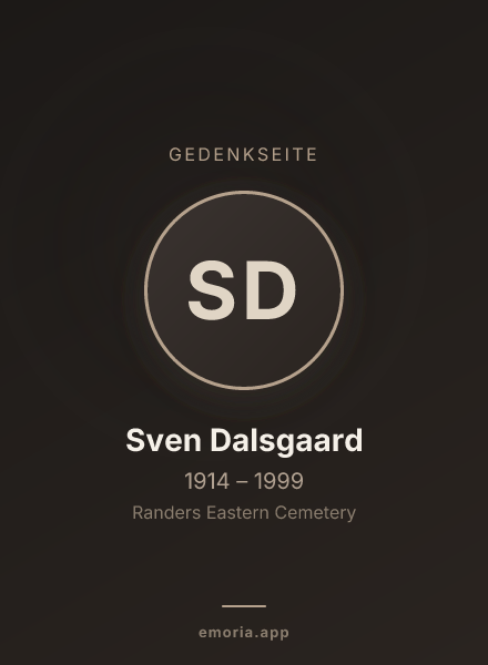 Gedenkportrait von Sven Dalsgaard