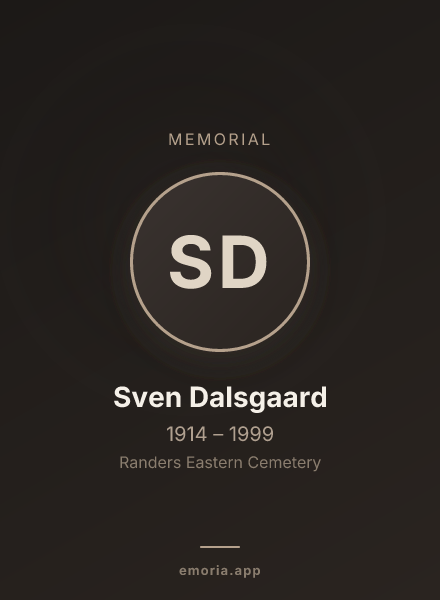 Memorial portrait of Sven Dalsgaard