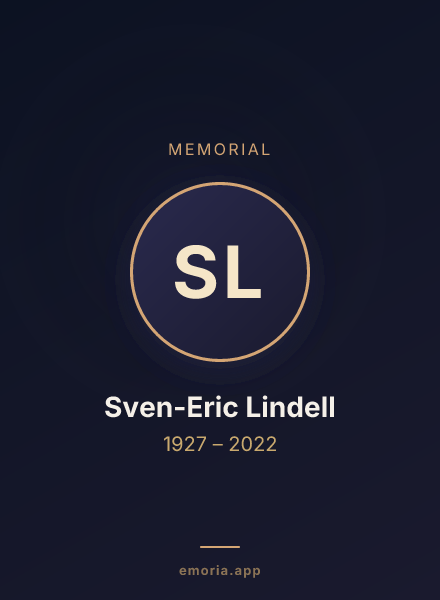 Memorial portrait of Sven-Eric Lindell