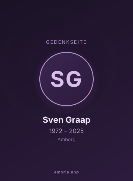 Gedenkportrait von Sven Graap