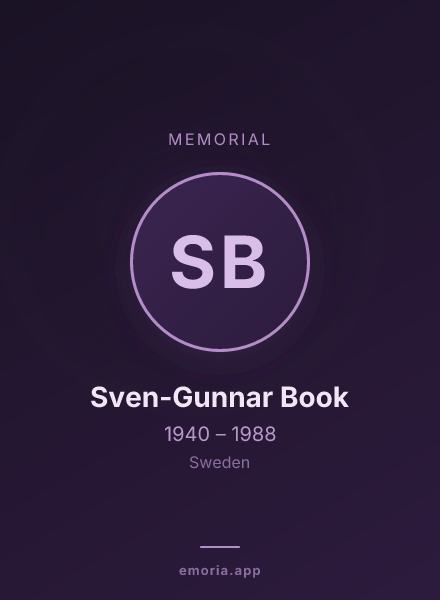 Memorial portrait of Sven-Gunnar Book