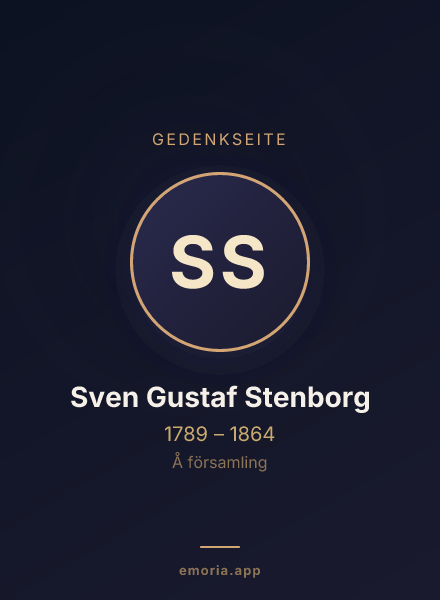 Gedenkportrait von Sven Gustaf Stenborg