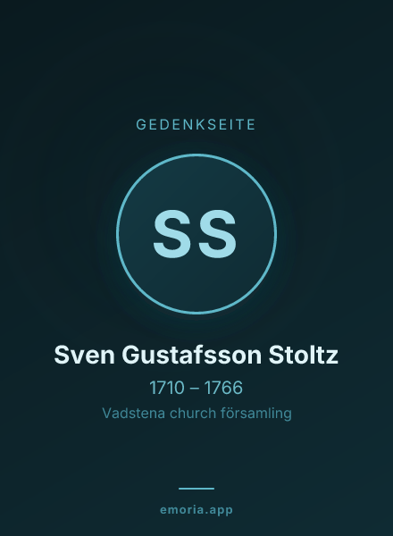 Gedenkportrait von Sven Gustafsson Stoltz