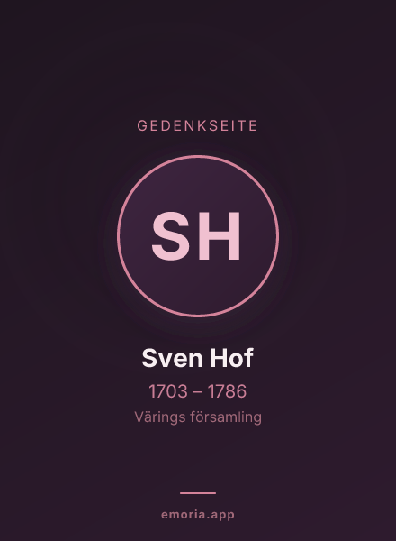 Gedenkportrait von Sven Hof