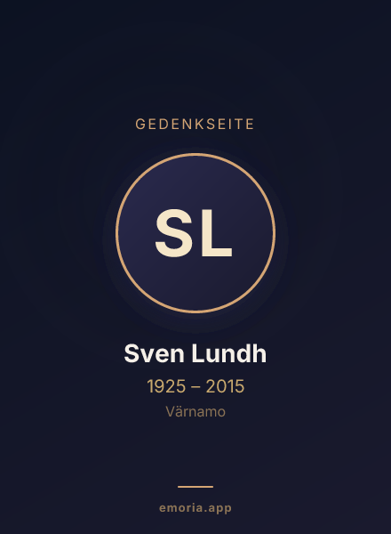 Gedenkportrait von Sven Lundh