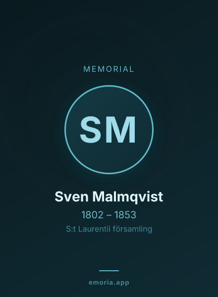Memorial portrait of Sven Malmqvist