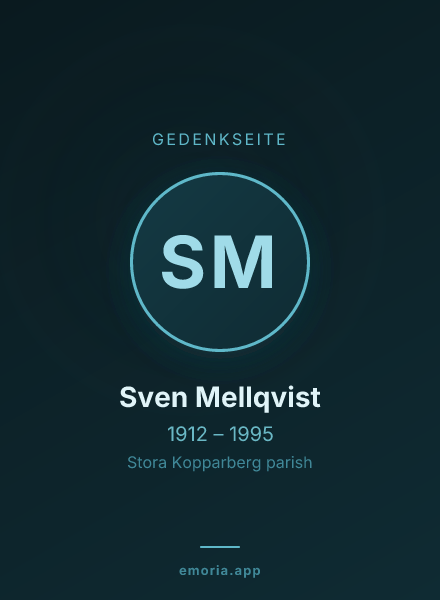 Gedenkportrait von Sven Mellqvist