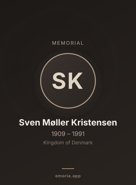 Memorial portrait of Sven Møller Kristensen